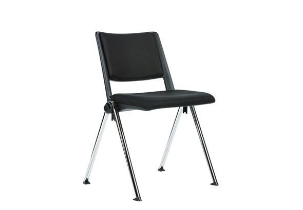 Chaise EVA vue de face, mettant en avant son design moderne et épuré avec une assise ergonomique et un dossier courbé, adaptée aux espaces de réunion et aux environnements de travail.