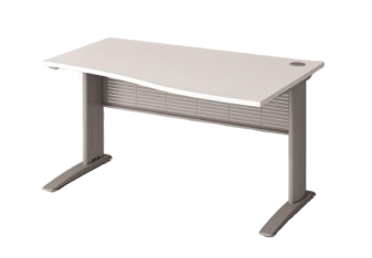 Bureau Space II affichant un design moderne et fonctionnel. Ce bureau opérateur est équipé d'un plan de travail spacieux et d'un système de rangement intégré, offrant un espace de travail organisé et élégant pour les environnements professionnels.