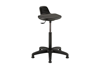 "Siège technique assis-debout, ergonomique et réglable, idéal pour les environnements de travail nécessitant flexibilité et confort postural.