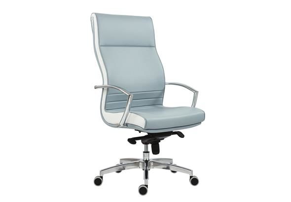 Fauteuil de bureau HELGA dossier haut, piètement à roulettes, mettant en avant son style élégant et moderne avec un dossier et un siège ergonomiques. Ce fauteuil est conçu pour offrir un confort supérieur et un soutien optimal pendant les longues heures de travail.