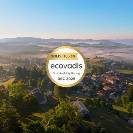 Médaille Gold EcoVadis 2025 de Spark symbolisant l’engagement RSE et la progression de l’entreprise.